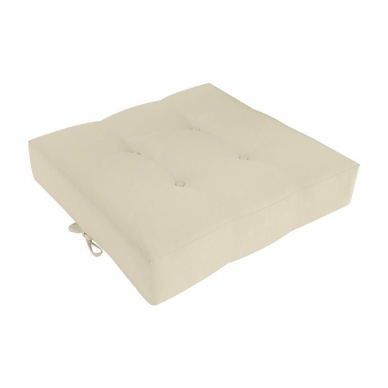 Knife Edge w-Buttons Ottoman Cushion Chair Seat In-Outdoor Polyester 24 x 24 x 5 -AD006