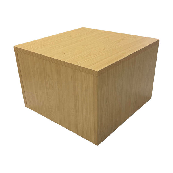 Maple 18'' x 18'' x 12'' Cube Pedestal Display Knockdown Base Retail Fixture