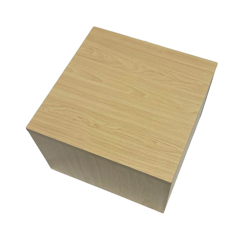 Maple 18'' x 18'' x 12'' Cube Pedestal Display Knockdown Base Retail Fixture