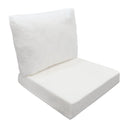White replacement cushion inserts for deep seat patio sofa and backrest