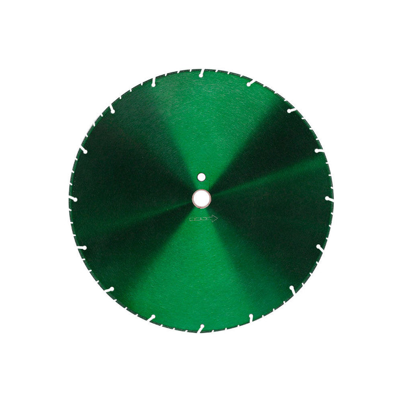 Metallic Green 14'' Metal Cutting Diamond Blade 1''-20mm Arbor Metal Studs Pipe Angle Steel