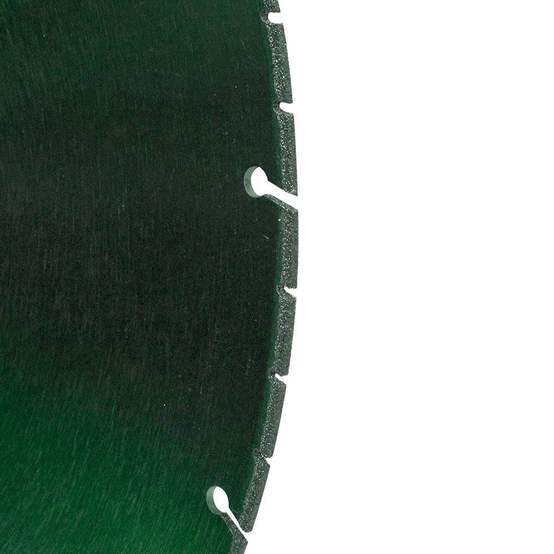 Metallic Green 14'' Metal Cutting Diamond Blade 1''-20mm Arbor Metal Studs Pipe Angle Steel