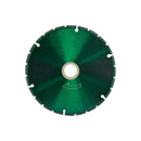 Metallic green 4-1/2 inch metal cutting blade with segmented rim