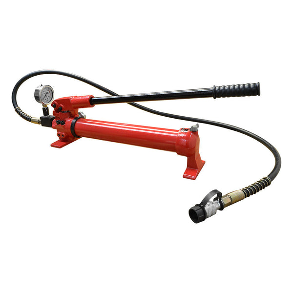MH3 Manual 10,000 PSI Air Hydraulic Hand Pump Pressure Gauge 72" Hose Coupler