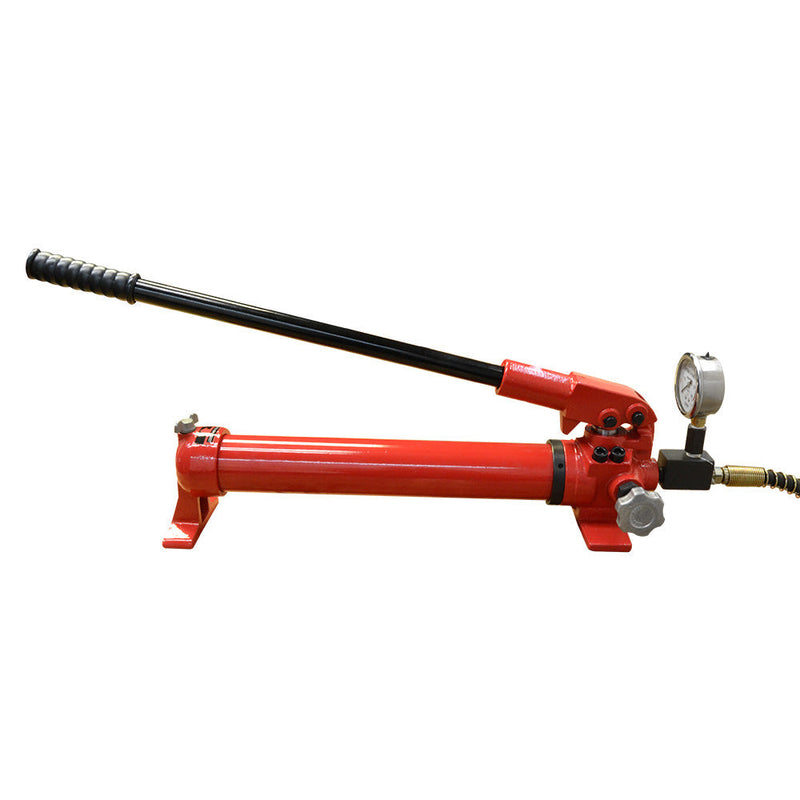 MH3 Manual 10,000 PSI Air Hydraulic Hand Pump Pressure Gauge 72" Hose Coupler