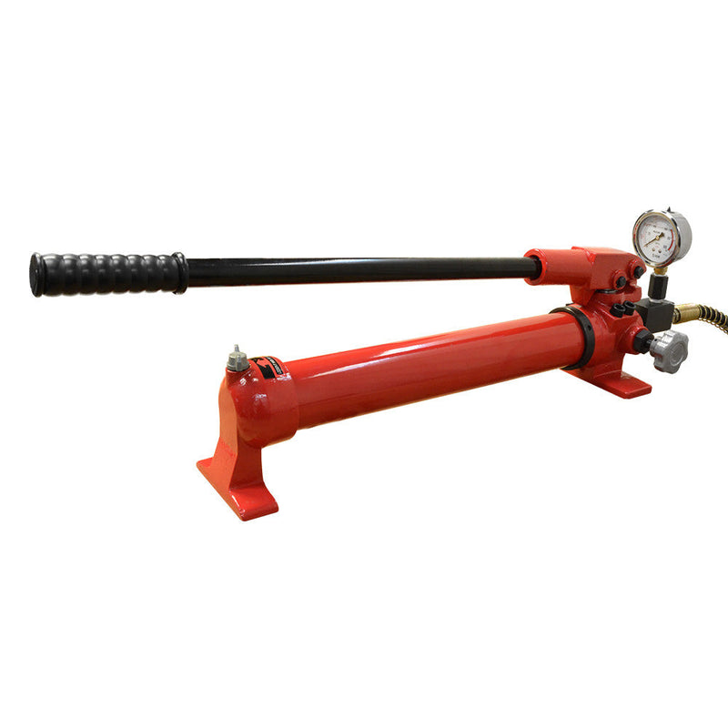 MH3 Manual 10,000 PSI Air Hydraulic Hand Pump Pressure Gauge 72" Hose Coupler