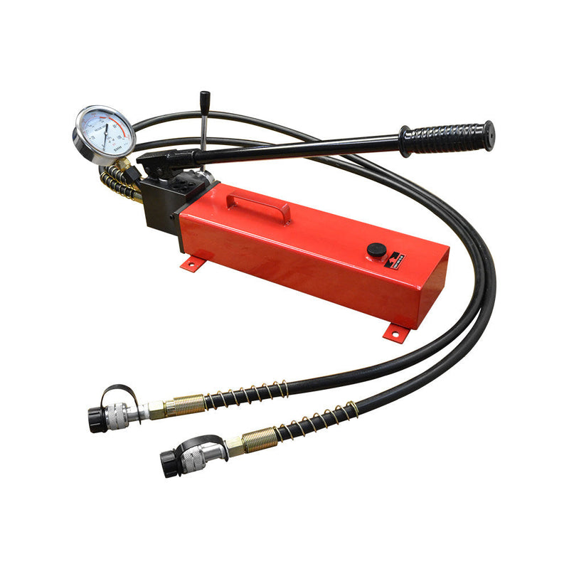 MH8 Double Acting Manual 10,000 PSI Air Hydraulic Hand Pump 72" Hose  Pressure Gauge