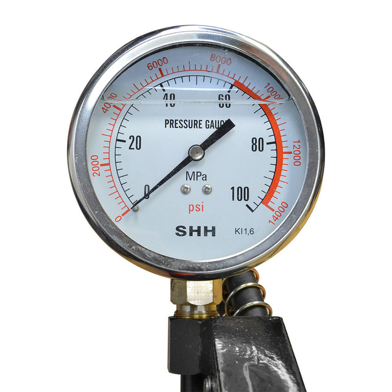 MH8 Double Acting Manual 10,000 PSI Air Hydraulic Hand Pump 72" Hose  Pressure Gauge