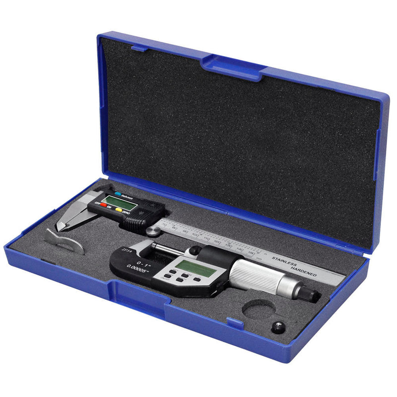 Micrometer COMBO 6'' IP54 150mm Digital Caliper Stainless Hardened 0-25mm Inspection Set