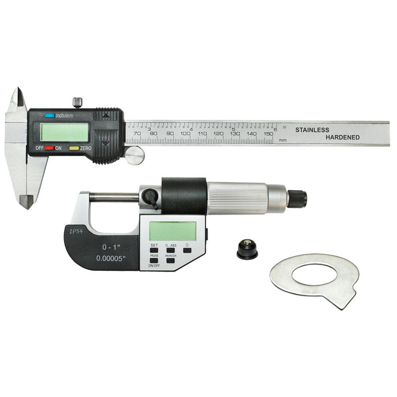 Micrometer COMBO 6'' IP54 150mm Digital Caliper Stainless Hardened 0-25mm Inspection Set