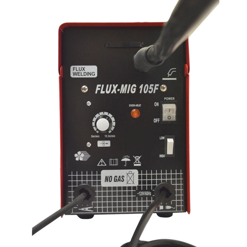 Mig 105 Flux Core Wire Mig Welding Machine 90AMP No Gas Welder Cooling Fan