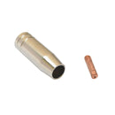 Entry level flux core welder for home and garage, shown with cables