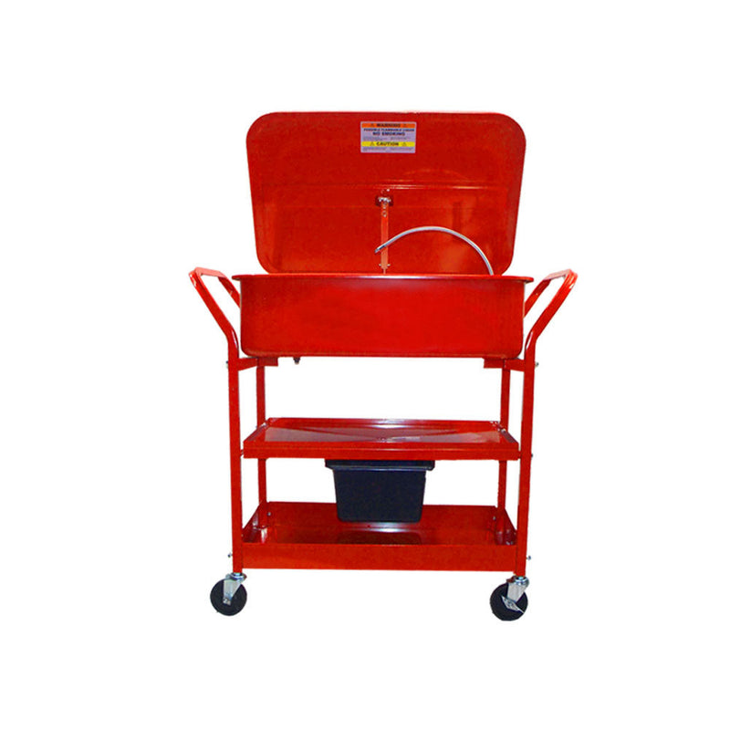 Mobile 20 Gallon PARTS WASHER Cart Pump Drying Shelf 3