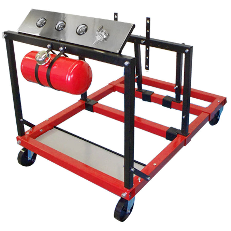 Mobile Engine Motor Testing Test Station Gauge Meters Stand