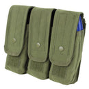 Condor MOLLE AK AR TRIPLE Rifle Mag Pouch Magazine Close Flap Pouch Pals-OD GREEN