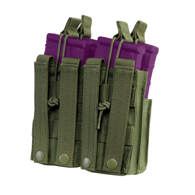 Condor MOLLE PALS Double Stacker Open Top Bungee Magazine Mag Pouch - OD Green