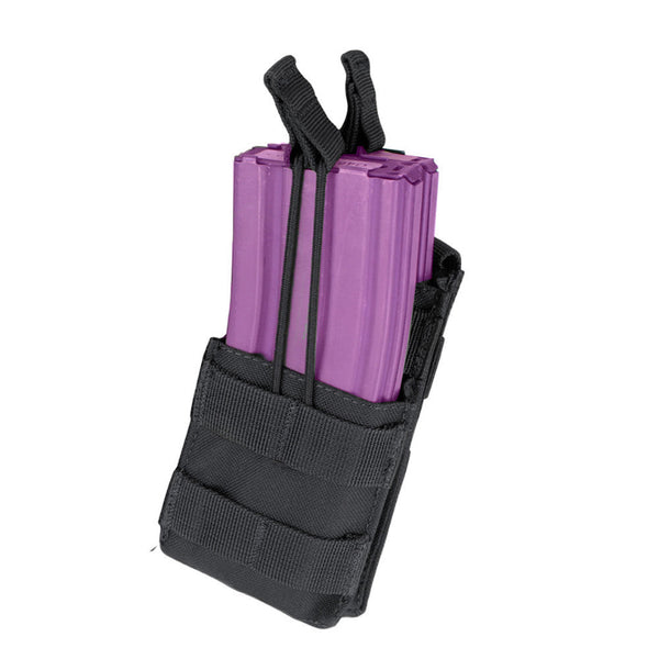 Condor MOLLE PALS Modular Single Stack Bungee Open Top Magazine Mag Pouch - Black