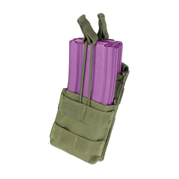 Condor MOLLE PALS Modular Single Stack Bungee Open Top Magazine Mag Pouch - OD Green