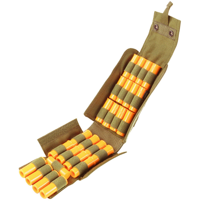 Condor Molle Tactical 25 ROUNDS Shotgun Reload Pouch Ammo Carrier Mag 12 Gauge Case-TAN