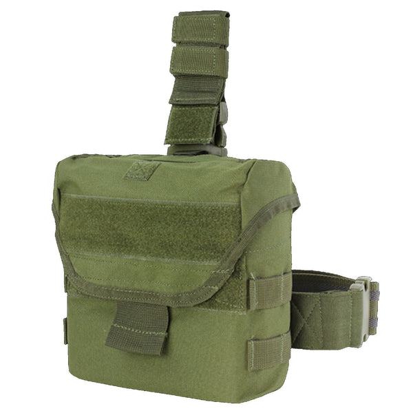 Condor Molle Tactical Drop Leg Pouch Dump Pouch SWAT Thigh Leg Rig Mag Dump Holster-OD GREEN