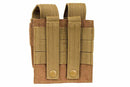 Condor Molle Tactical PALS Double Flash Bang  Pouch Magazine Mag Flap Buckle-TAN