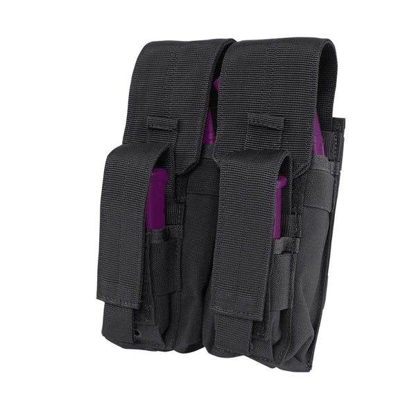 Condor Molle Tactical PALS Double Kangaroo Magazine Mag Pouch - Black