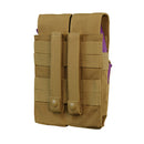 Condor Molle Tactical PALS Double Kangaroo Magazine Mag Pouch - Coyote