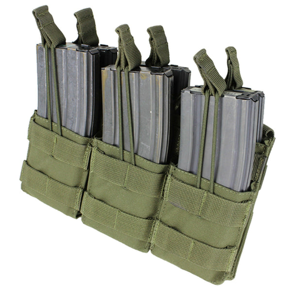 Condor Molle Tactical Triple Stacker M4 Magazine Mag Pouch - OD Green