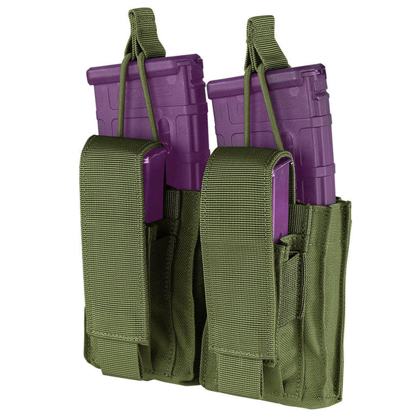 Condor OD Green GenII 5.56-.223 Molle Pals Tactical Open Top Double Kangaroo Pouch Magazine Mag Pouch