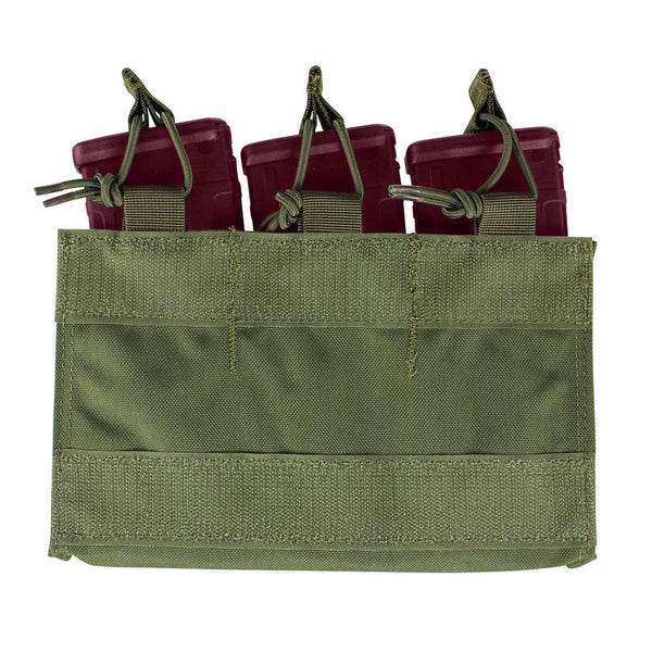 Condor OD Green Hook Loop Bungee Open Top Triple 5.56-.223 Magazine Mag Pouch Insert