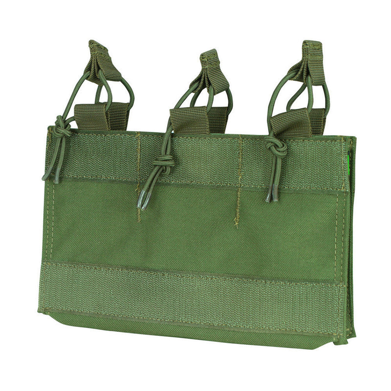 Condor OD Green Hook Loop Bungee Open Top Triple 5.56-.223 Magazine Mag Pouch Insert