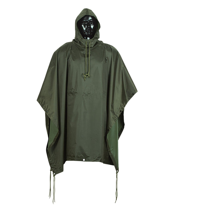 OD GREEN Military USMC G.I Style All Weather Poncho Raincoat Ripstop Nylon