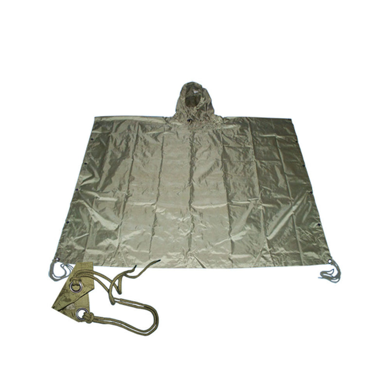 OD GREEN Military USMC G.I Style All Weather Poncho Raincoat Ripstop Nylon