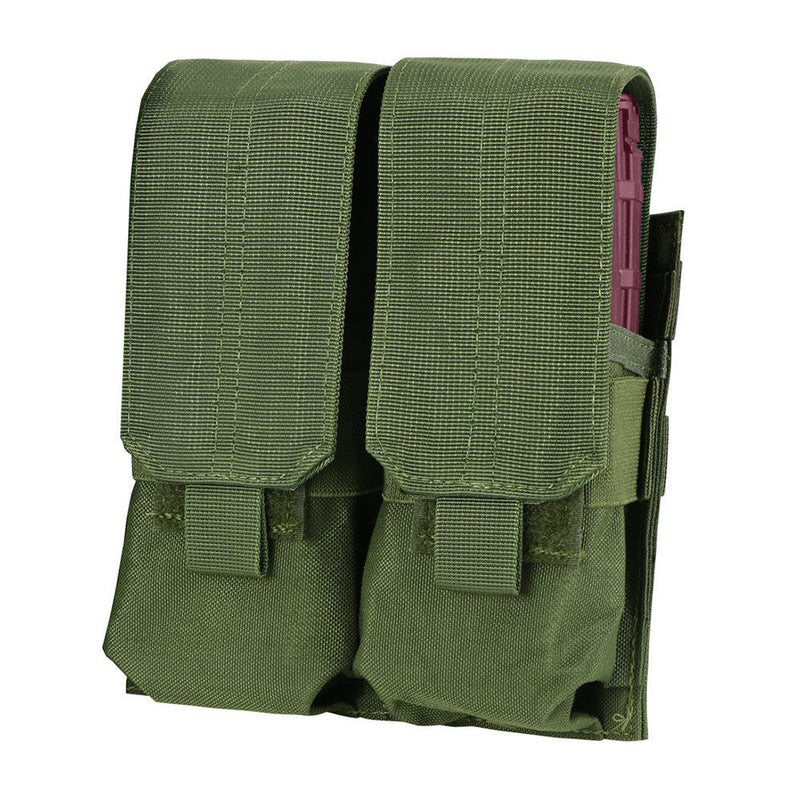 Condor OD GREEN Molle Tactical Modular Closed Top Double Magazine Mag Pouch 4 Full Mag Size Total