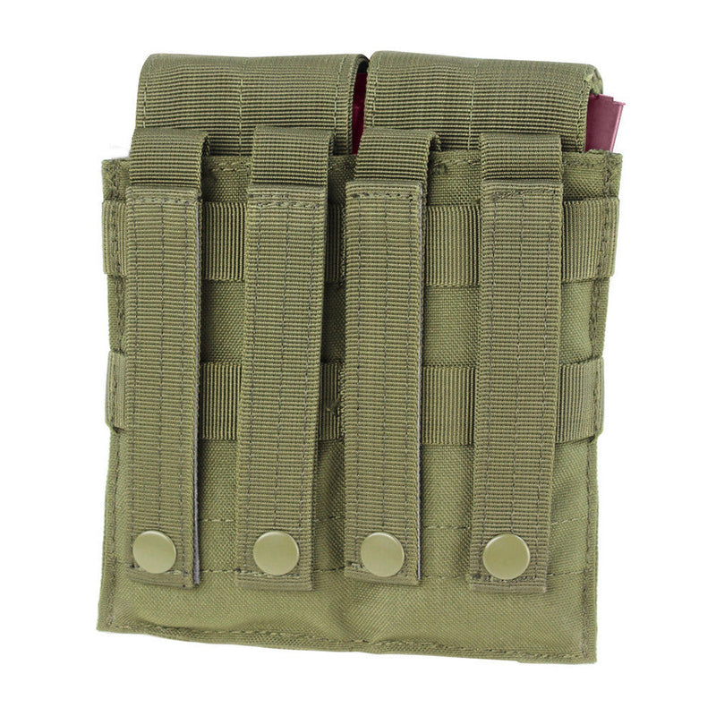 Condor OD GREEN Molle Tactical Modular Closed Top Double Magazine Mag Pouch 4 Full Mag Size Total