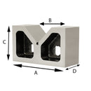 PAIR 3'' x 1-5/16'' x 2-3/8'' Cast Iron V-Blocks V-Block Ground 90 Degree V