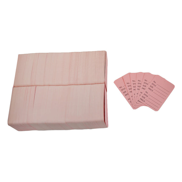 PINK 1000 PCS Large Perforated  Hang Tags Coupon Price Paper Label Card 1-3/4" x 2-7/8"