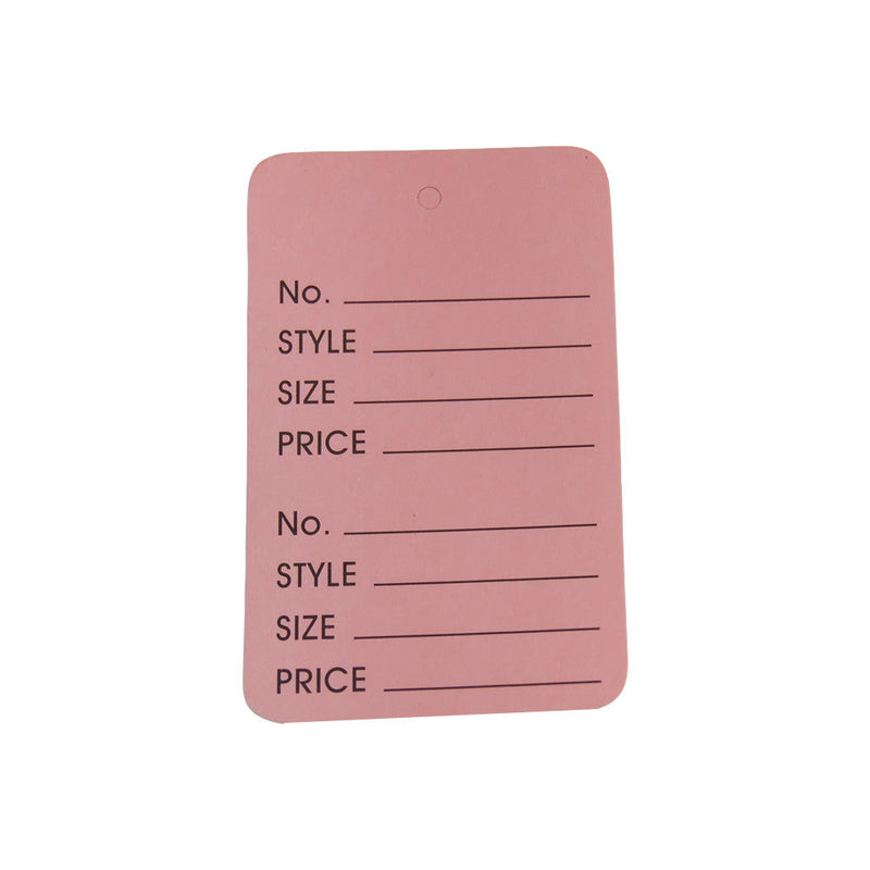 PINK 1000 PCS Large Perforated  Hang Tags Coupon Price Paper Label Card 1-3/4" x 2-7/8"