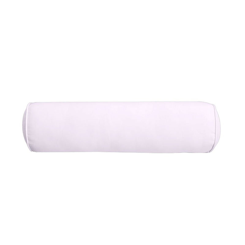 Medium Size 24x26x6 Piped Trim Outdoor Deep Seat Backrest Cushion with Bolster, Water Repellent Patio Cushion Insert and Cover Set AD107