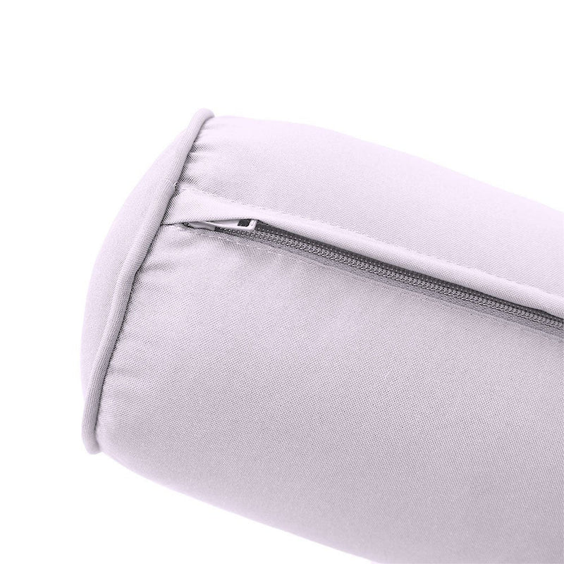Medium Size 24x26x6 Piped Trim Outdoor Deep Seat Backrest Cushion with Bolster, Water Repellent Patio Cushion Insert and Cover Set AD107
