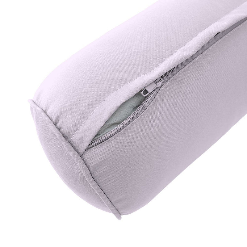 Medium Size 24x26x6 Piped Trim Outdoor Deep Seat Backrest Cushion with Bolster, Water Repellent Patio Cushion Insert and Cover Set AD107