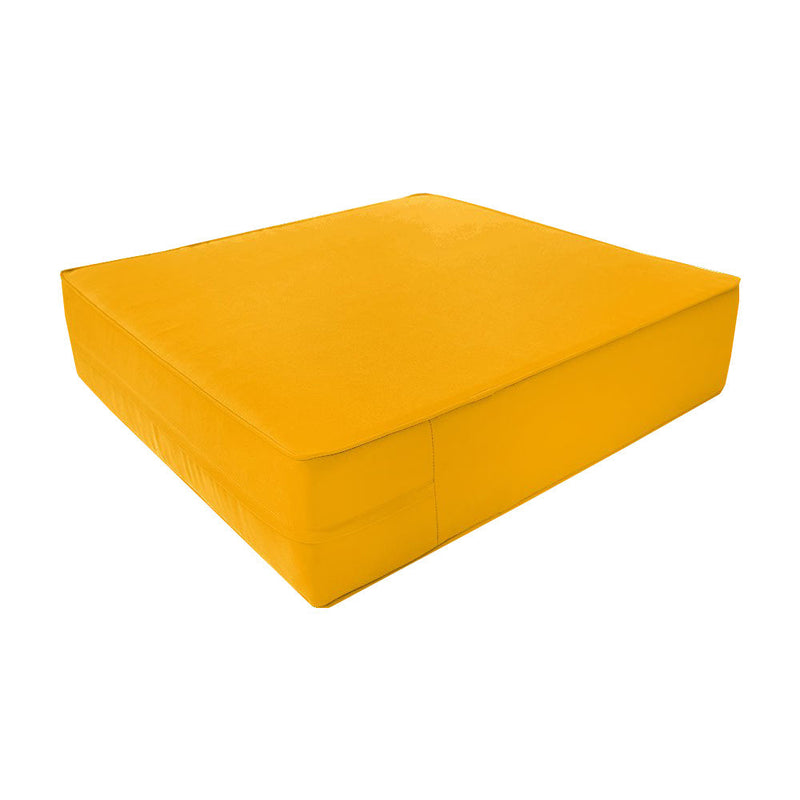 Medium Size 24x26x6 Piped Trim Outdoor Deep Seat Backrest Cushion with Bolster, Water Repellent Patio Cushion Insert and Cover Set AD108