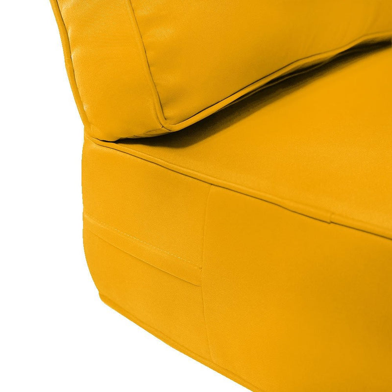 Pipe Trim Small 23x24x6 Deep Seat Back Cushion Slip Cover Set AD108