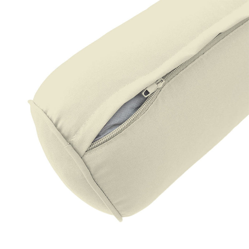 Pipe Trim Small 23x6 Outdoor Bolster Pillow Cushion Insert Slip Cover AD005