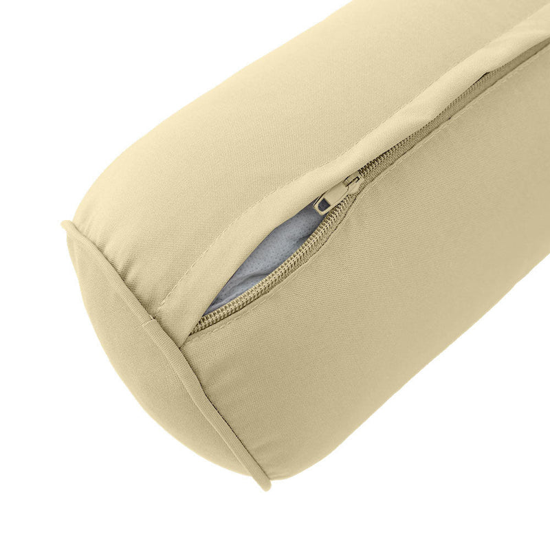 Piped Trim Large 26x6 Bolster Pillow Slip Cover Only AD103