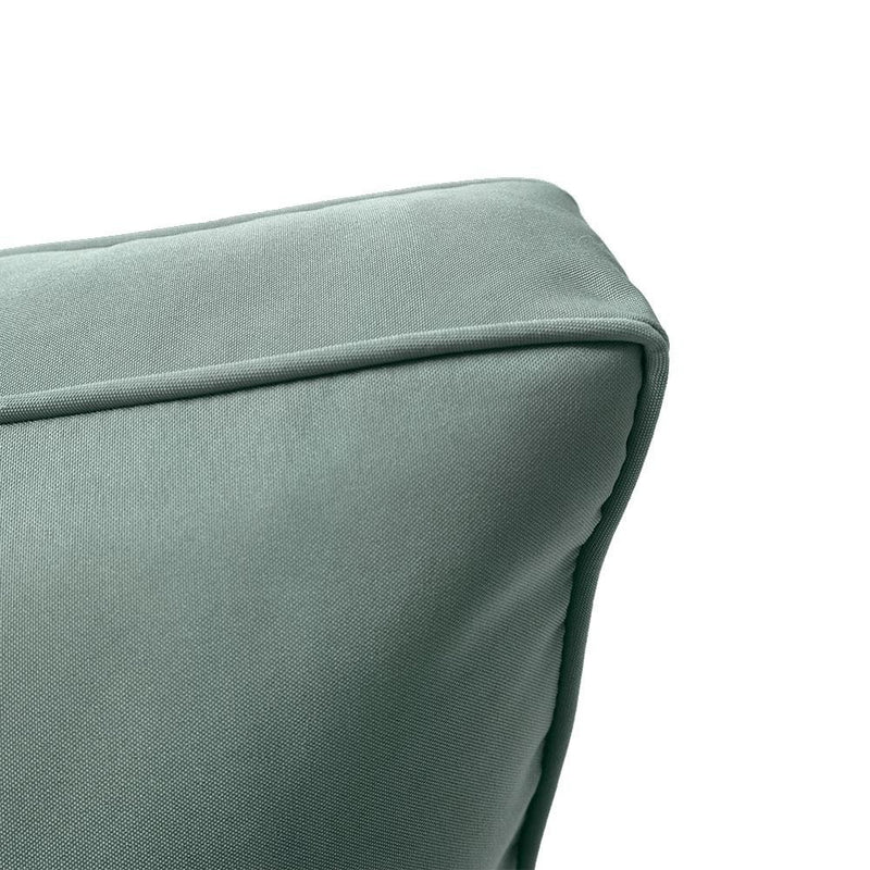 Piped Trim Medium 24x26x6 Deep Seat Back Cushion Slip Cover Set AD002