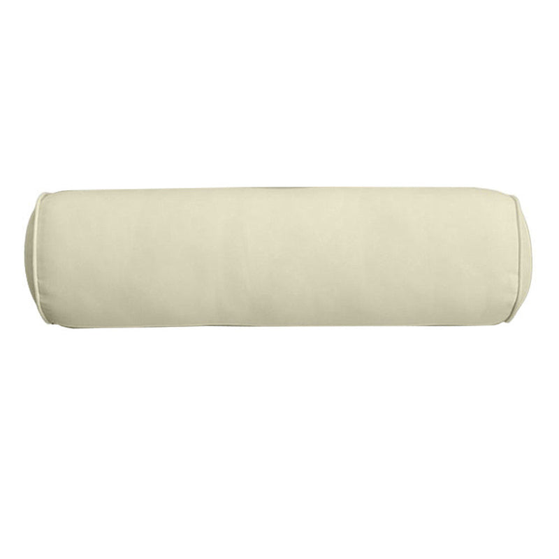 Piped Trim Medium 24x6 Bolster Pillow Slip Cover Only AD005