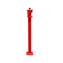 Heavy gauge steel T-post lifter showing durable welded base and long handle arm.