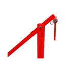 Industrial-grade post lifter tool with long lever arm and reinforced pivot joint.