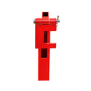 Fence post puller tool with base plate stabilizer for removing T-posts or stakes.